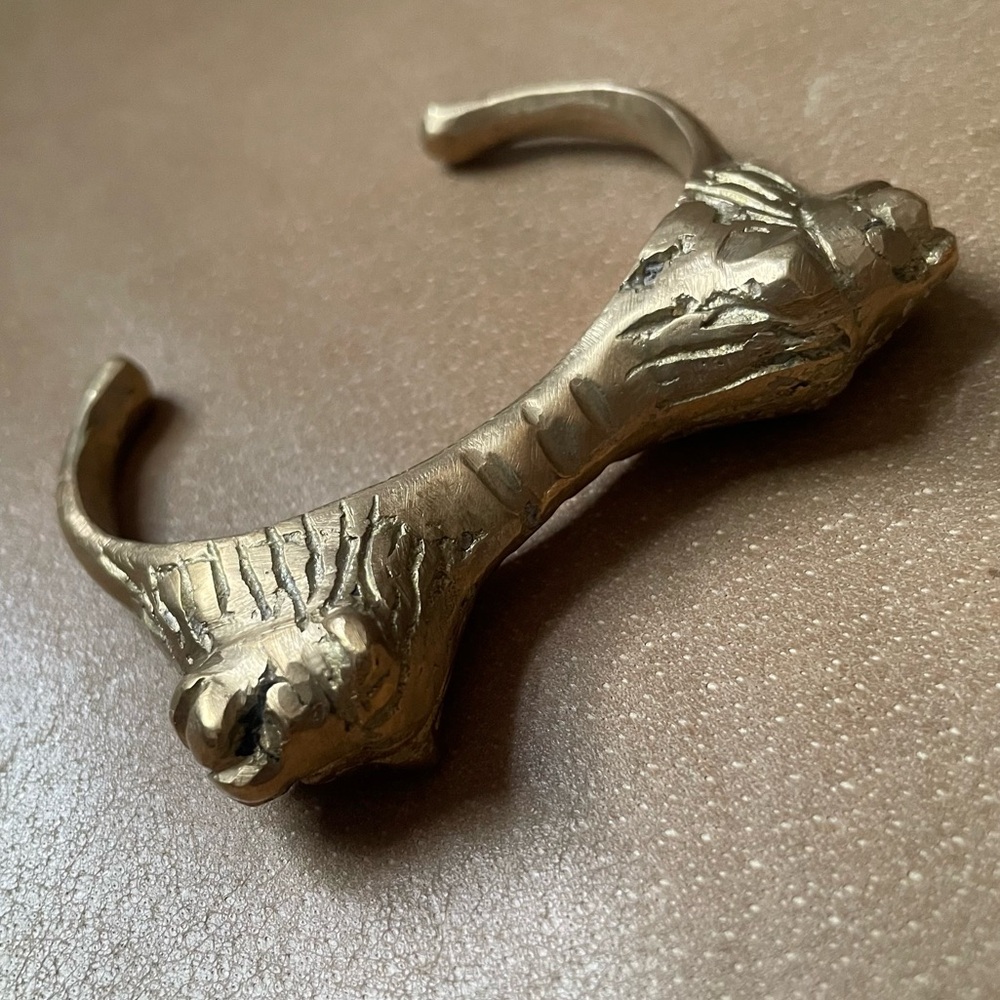 Vintage Lion Head Gold Bracelet